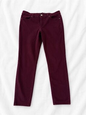 Design Lab Lord & Taylor Women’s Skinny Jeans in Burgundy